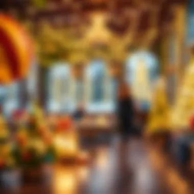 An intricate DIY project showcasing creative uses of holiday lights