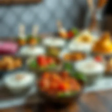 Diverse Yogurt-Based Culinary Creations An assortment of yogurt-based dishes on a table