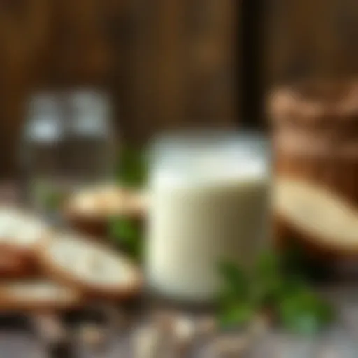 A natural yogurt culture in a rustic jar