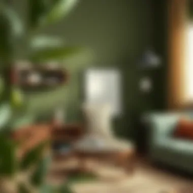 Materials and textures that enhance olive green in home decor