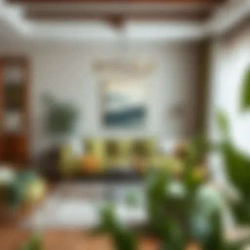 A beautifully arranged living space featuring olive green accents